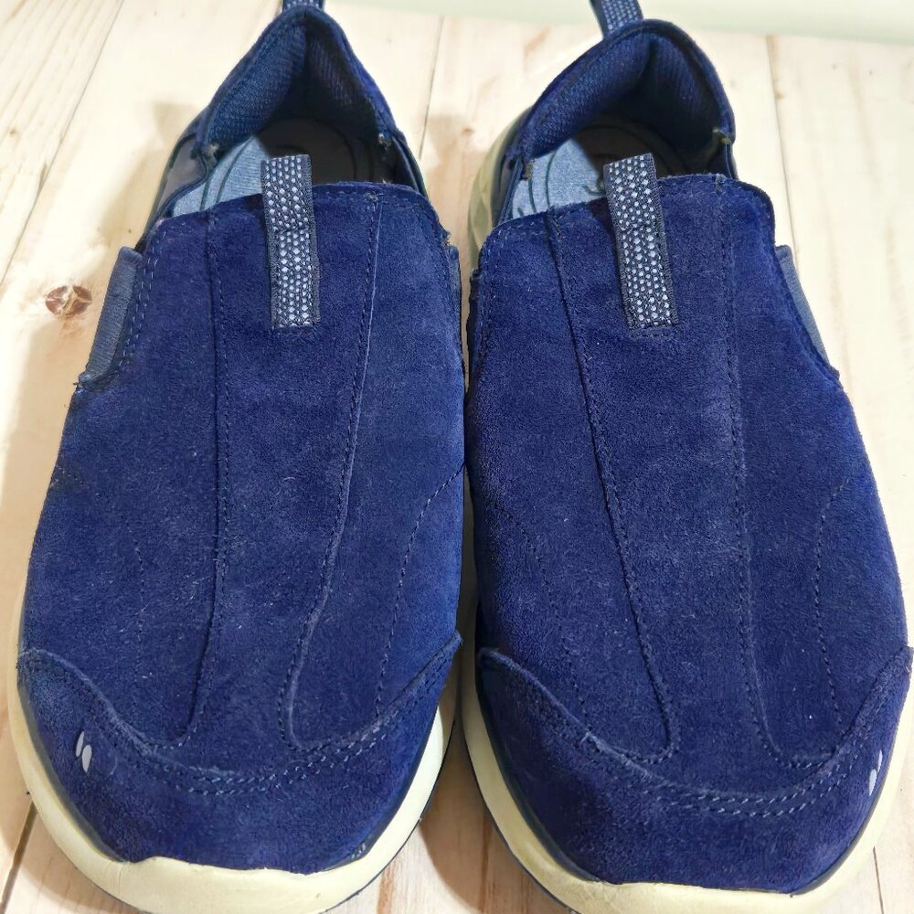 Ryka Terrie Blue Suede Slip On Sneakers Women’s Size 9 Wide